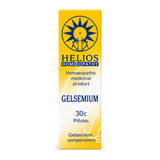 Helios GELSEMIUM 30c by Helios Homoeopathy Natural Remedies — front view showing product label and branding, studio product photo on white background