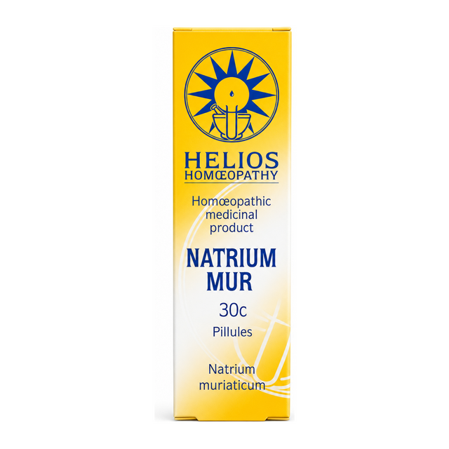 Helios NATRUM MAUR 30c by Helios Homoeopathy Natural Remedies — front view showing product label and branding, studio product photo on white background