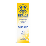 Helios Cantharis 30c by Helios Homoeopathy Natural Remedies — front view showing product label and branding, studio product photo on white background
