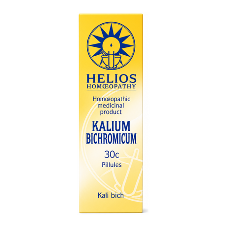 Helios KALI BICH 30c by Helios Homoeopathy Natural Remedies — front view showing product label and branding, studio product photo on white background