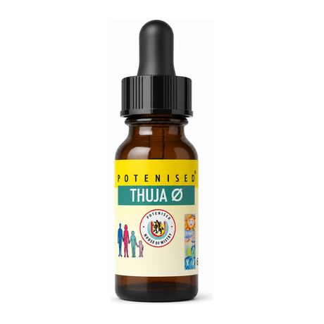 Mistry Thuja Tincture by The House of Mistry Natural Remedies — front view showing product label and branding, studio product photo on white background