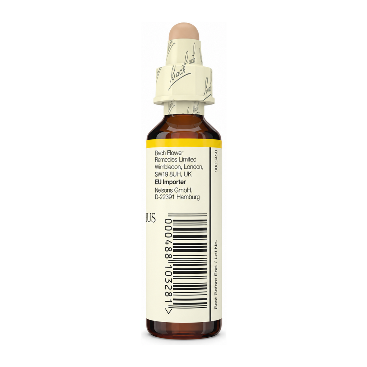 Bach Original Flower Remedies Scleranthus by Bach Natural Remedies — back view showing ingredients and product details, studio product photo on white background