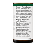 Bach Original Flower Remedies Centaury by Bach Natural Remedies — cooking instructions side panel, studio product photo on white background