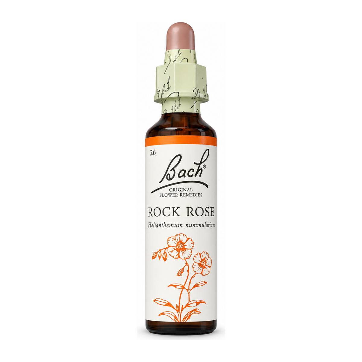 Bach Original Flower Remedies Rock Rose by Bach Natural Remedies — front view showing product label and branding, studio product photo on white background