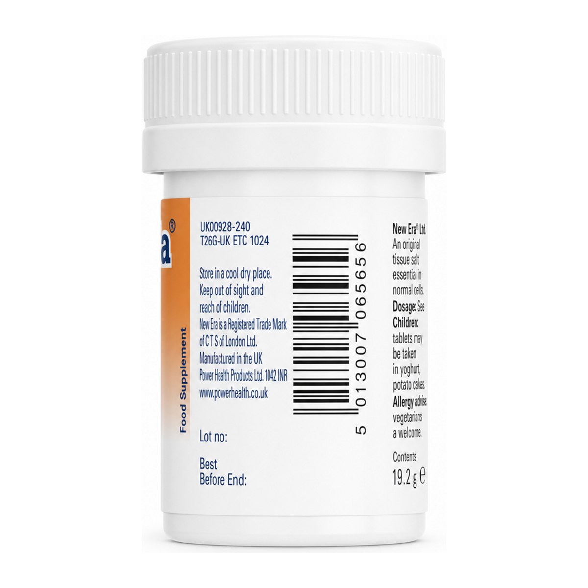 New Era Combination Q - Mucous membrane health. 240 tablets by New Era Natural Remedies — back view showing ingredients and product details, studio product photo on white background