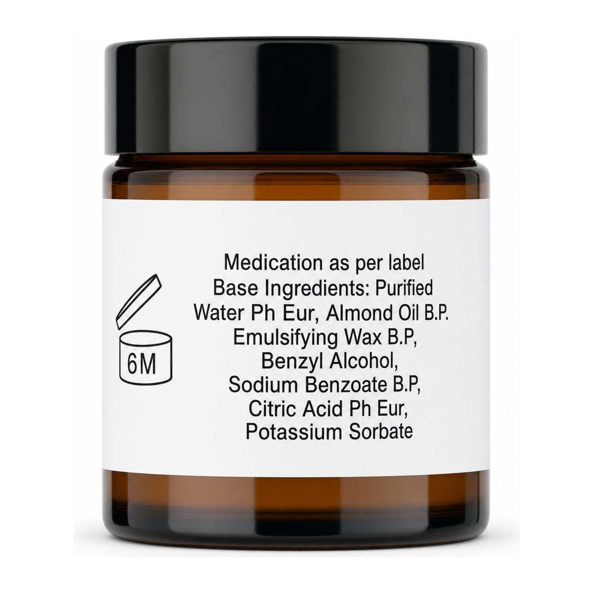 Helios Thuja Cream Jar by Helios Homeopathic Pharmacy Natural Remedies — back view showing ingredients and product details, studio product photo on white background