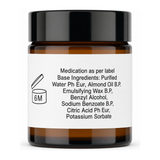 Helios Thuja Cream Jar by Helios Homeopathic Pharmacy Natural Remedies — back view showing ingredients and product details, studio product photo on white background