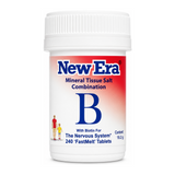New Era Combination B - for the nervous system 240 tablets by New Era Natural Remedies — front view showing product label and branding, studio product photo on white background