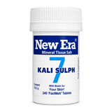 New Era No.7 Kali. Sulph. for skin. 240 tabs by New Era Natural Remedies — front view showing product label and branding, studio product photo on white background