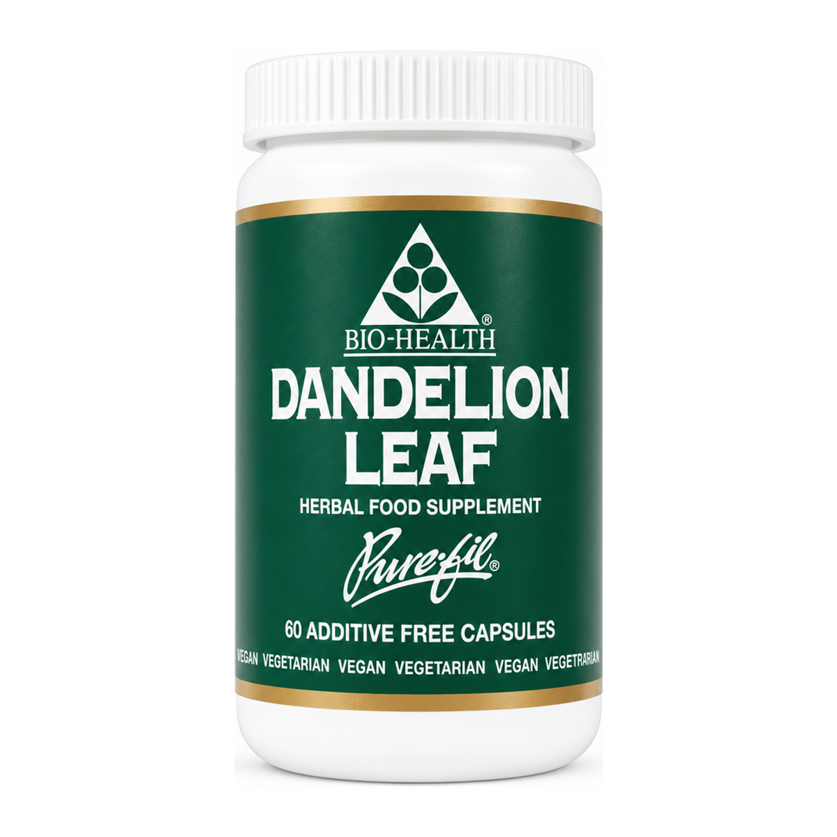 Bio Health Dandelion Leaf 300mg powdered leaf by Bio-Health Natural Remedies — front view showing product label and branding, studio product photo on white background