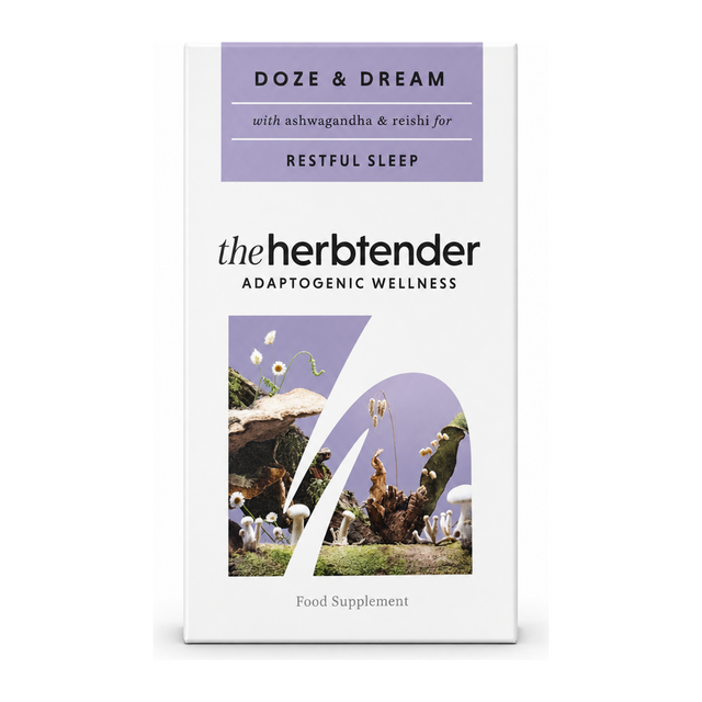 The Herbtender Doze & Dream - Sleep Mix by theherbtender Natural Remedies — front view showing product label and branding, studio product photo on white background