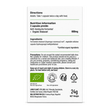Living Nutrition Organic Fermented Shatavari by Living Nutrition Natural Remedies — back view showing ingredients and product details, studio product photo on white background