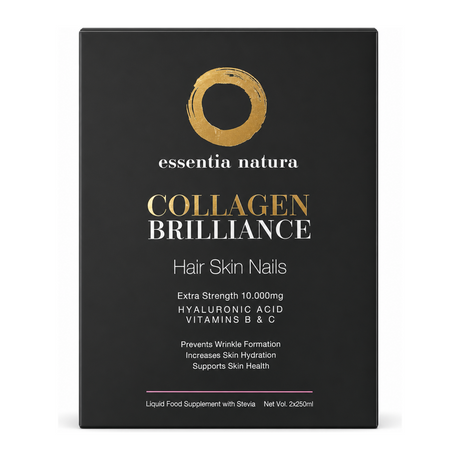 Essentia Natura Collagen Brilliance by Essentia Natura Natural Remedies — front view showing product label and branding, studio product photo on white background