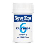 New Era No.6 Kali. Phos. for your nerves. 240 tablets by New Era Natural Remedies — front view showing product label and branding, studio product photo on white background