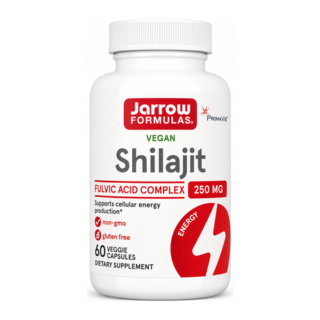 Jarrow Formulas JR Shilajit 250mg 60Vcap by Jarrow Formulas Natural Remedies — front view showing product label and branding, studio product photo on white background