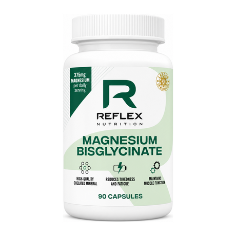 Reflex Reflex Magnesium Bisgycinate by Reflex Nutrition Vitamin & Mineral Supplements — front view showing product label and branding, studio product photo on white background