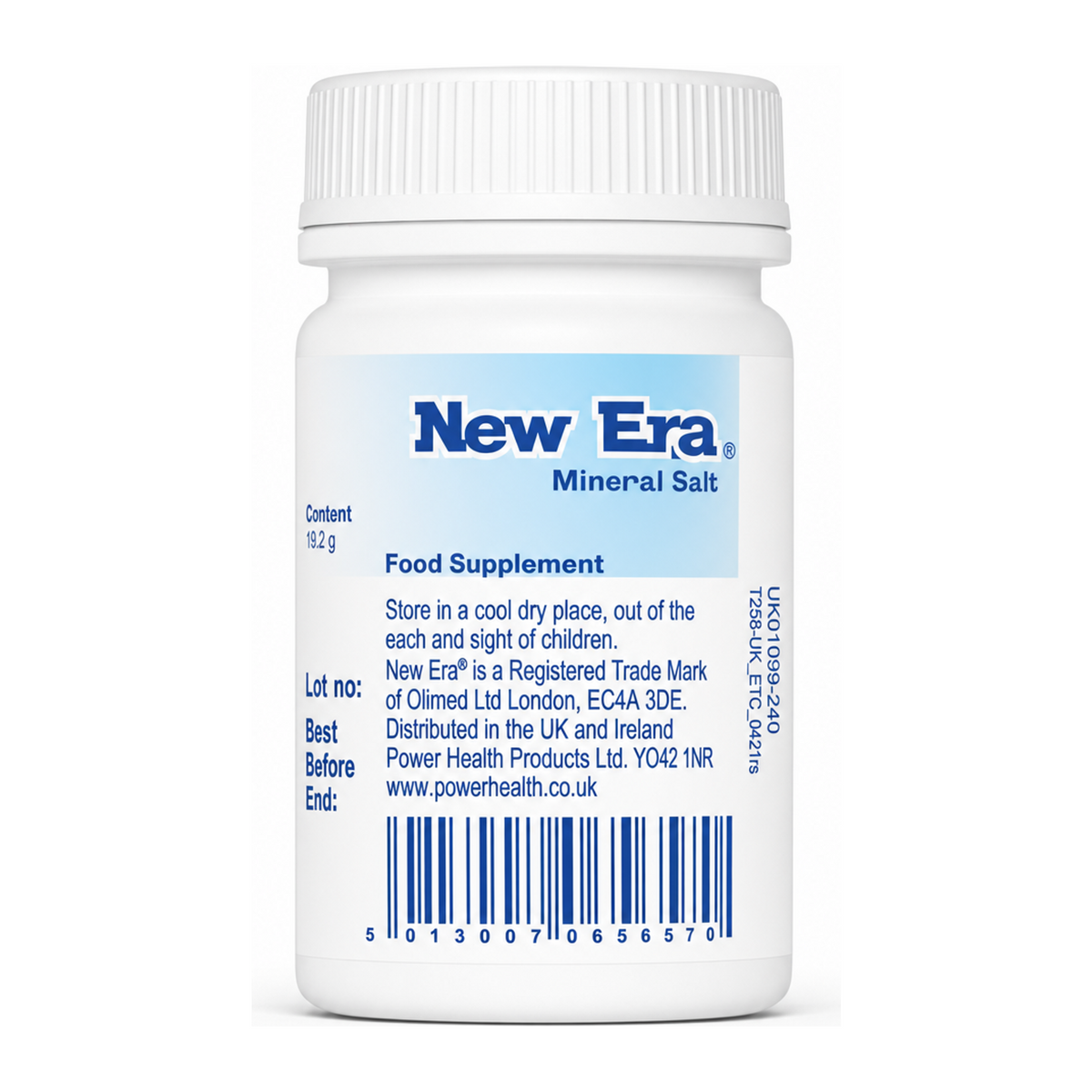 New Era Combination H - Nose & Sinus health 240 tablets by New Era Natural Remedies — back view showing ingredients and product details, studio product photo on white background