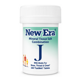New Era Combination J - Nose, Throat & Chest. 240 tablets by New Era Natural Remedies — front view showing product label and branding, studio product photo on white background