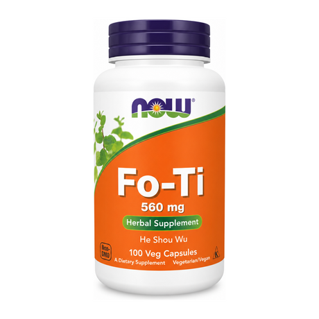 Now Fo - Ti  Herbal Supplement 560mg 100vcaps by Now — front view showing product label and branding, studio product photo on white background