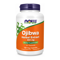 Now Ojibwa Herbal Extract 450 mg 180 vcaps by Now — front view showing product label and branding, studio product photo on white background