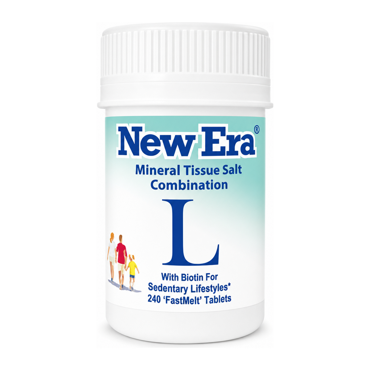 New Era Combination L - Sedentary Lifestyle. 240 tablets by New Era Natural Remedies — front view showing product label and branding, studio product photo on white background