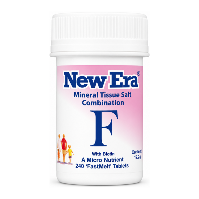 New Era Combination F - 240 tablets by New Era Natural Remedies — front view showing product label and branding, studio product photo on white background
