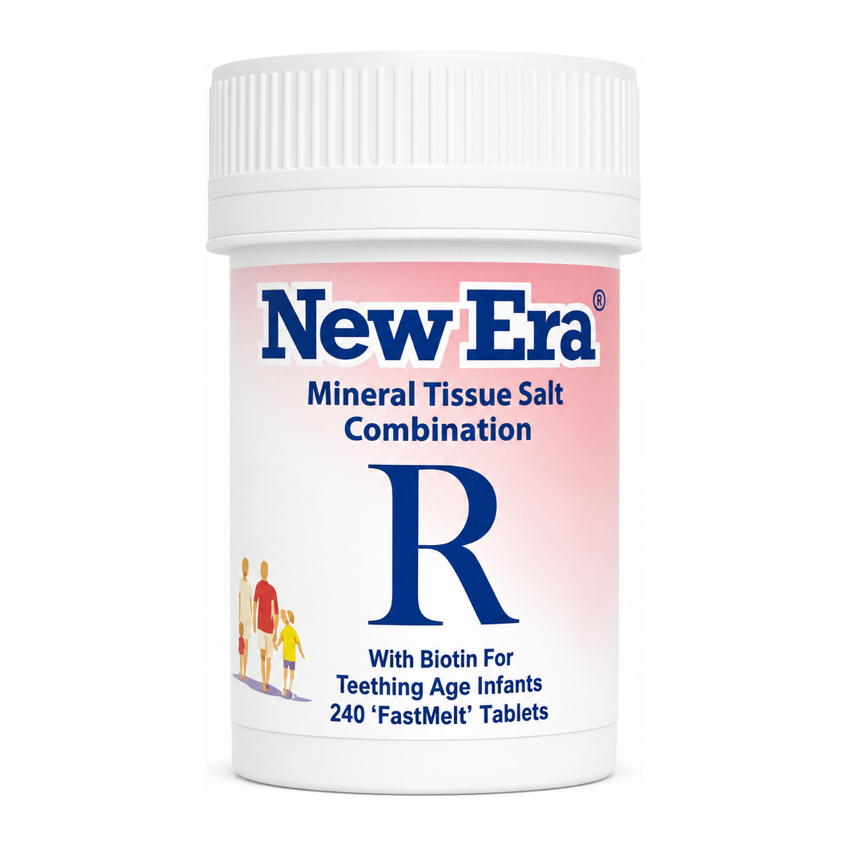 New Era Combination R for Teething Age Infants. 240 tabs by New Era Natural Remedies — front view showing product label and branding, studio product photo on white background