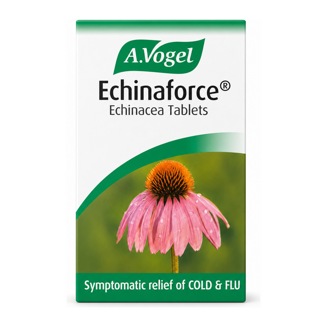 A.Vogel Echinaforce Echinacea Tablets by A.Vogel Natural Remedies — front view showing product label and branding, studio product photo on white background