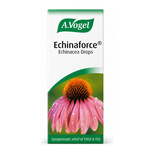 A.Vogel Echinaforce Echinacea Drops by A.Vogel Natural Remedies — front view showing product label and branding, studio product photo on white background