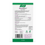 A.Vogel Menoforce Sage 30 tablets by A.Vogel Natural Remedies — back view showing ingredients and product details, studio product photo on white background