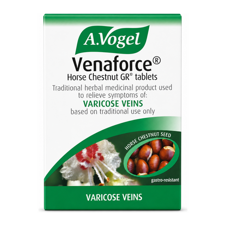 A.Vogel Venaforce Horse Chestnut Tablets by A.Vogel Natural Remedies — front view showing product label and branding, studio product photo on white background