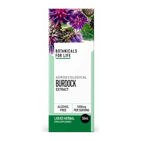 Botanicals For Life Agroecological Burdock Extract by Botanicals for Life Natural Remedies — front view showing product label and branding, studio product photo on white background