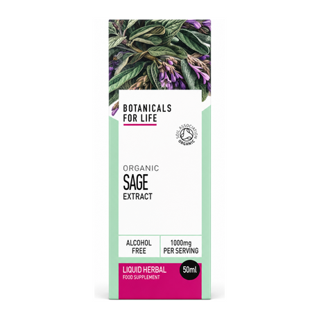Botanicals For Life Organic Sage Extract 50 ml by Botanicals for Life Natural Remedies — front view showing product label and branding, studio product photo on white background