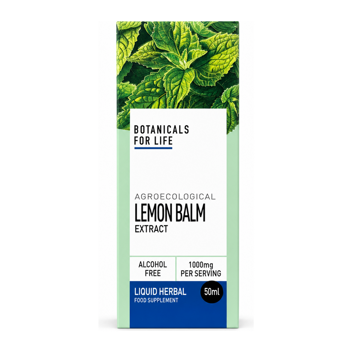 Botanicals For Life Agroecological Lemon Balm Extract by Botanicals For Life Natural Remedies — front view showing product label and branding, studio product photo on white background