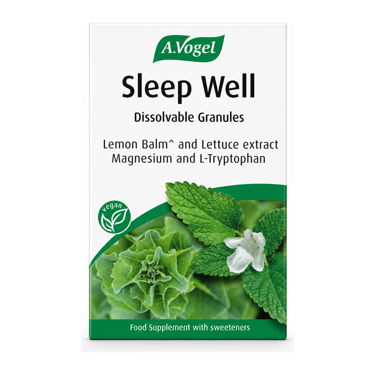 A.Vogel Sleep Well Dissolvable Granules 14 sachets by A.Vogel Natural Remedies — front view showing product label and branding, studio product photo on white background