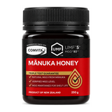 Comvita Manuka Honey UMF 5+ by Comvita Food & Drinks — front view showing product label and branding, studio product photo on white background