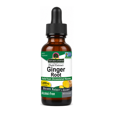 NATURE'S ANSWER Ginger Root by Nature's Answer Vitamin & Mineral Supplements — front view showing product label and branding, studio product photo on white background