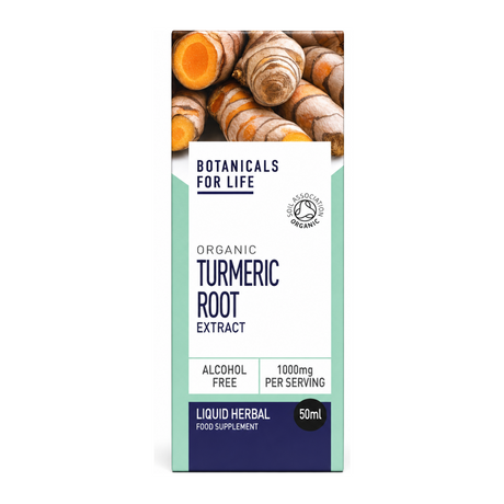 Botanicals For Life Organic Turmeric Root Extract 50 ml by Botanicals For Life Natural Remedies — front view showing product label and branding, studio product photo on white background
