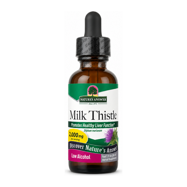 Milk Thistle Seed by Nature's Answer Natural Remedies — front view showing product label and branding, studio product photo on white background