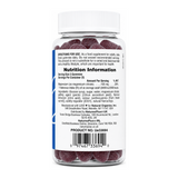 Natures Plus NP Magnesium Citrate Gummies by NaturesPlus Natural Remedies — back view showing ingredients and product details, studio product photo on white background