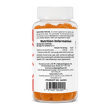 Natures Plus NP Vitamin C Gummies by NaturesPlus Natural Remedies — back view showing ingredients and product details, studio product photo on white background