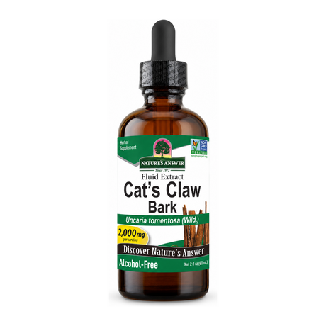 Nature's Answer Cat's Claw Inner Bark Extract by Nature's Answer Natural Remedies — front view showing product label and branding, studio product photo on white background