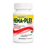 HEMA-PLEX Capsules by NaturesPlus Natural Remedies — front view showing product label and branding, studio product photo on white background