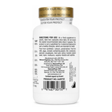 Nature's Plus Source of Life Garden Organic B-Complex by NaturesPlus Natural Remedies — back view showing ingredients and product details, studio product photo on white background
