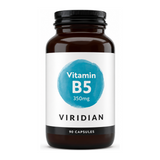Viridian Vitamin B5 350mg by Viridian Natural Remedies — front view showing product label and branding, studio product photo on white background