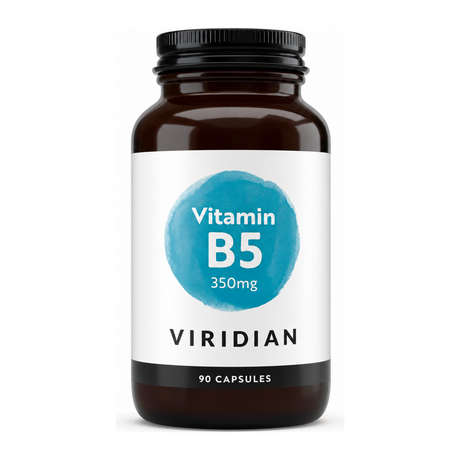 Viridian Vitamin B5 350mg by Viridian Natural Remedies — front view showing product label and branding, studio product photo on white background