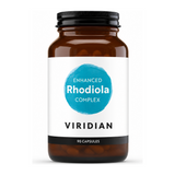 Viridian Enhanced Rhodiola Complex by Viridian Natural Remedies — front view showing product label and branding, studio product photo on white background
