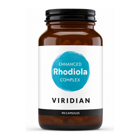 Viridian Enhanced Rhodiola Complex by Viridian Natural Remedies — front view showing product label and branding, studio product photo on white background