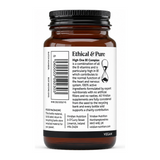 Viridian HIGH ONE Vitamin B1 w/ B-Complex by Viridian Natural Remedies — back view showing ingredients and product details, studio product photo on white background