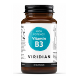Viridian High Potency Vitamin B3 by Viridian Natural Remedies — front view showing product label and branding, studio product photo on white background